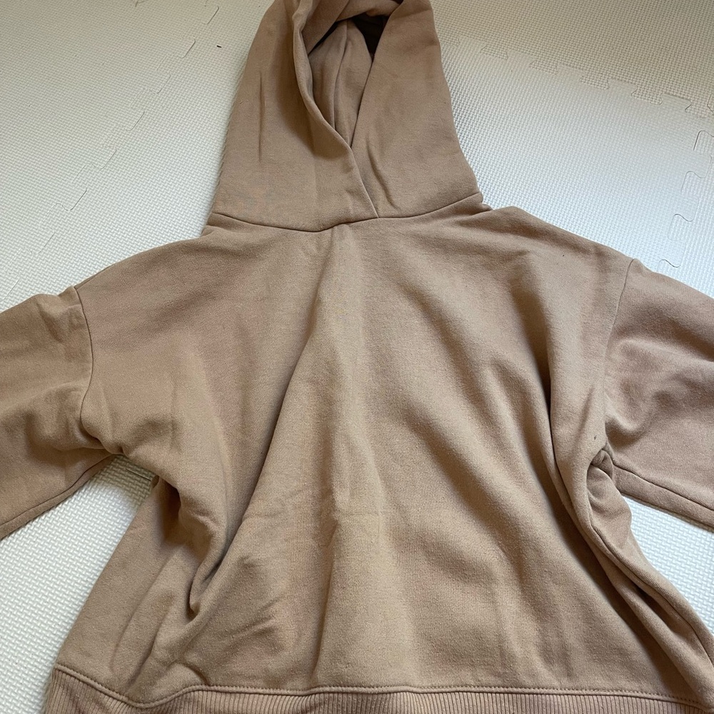 a new day Beige Hoodie